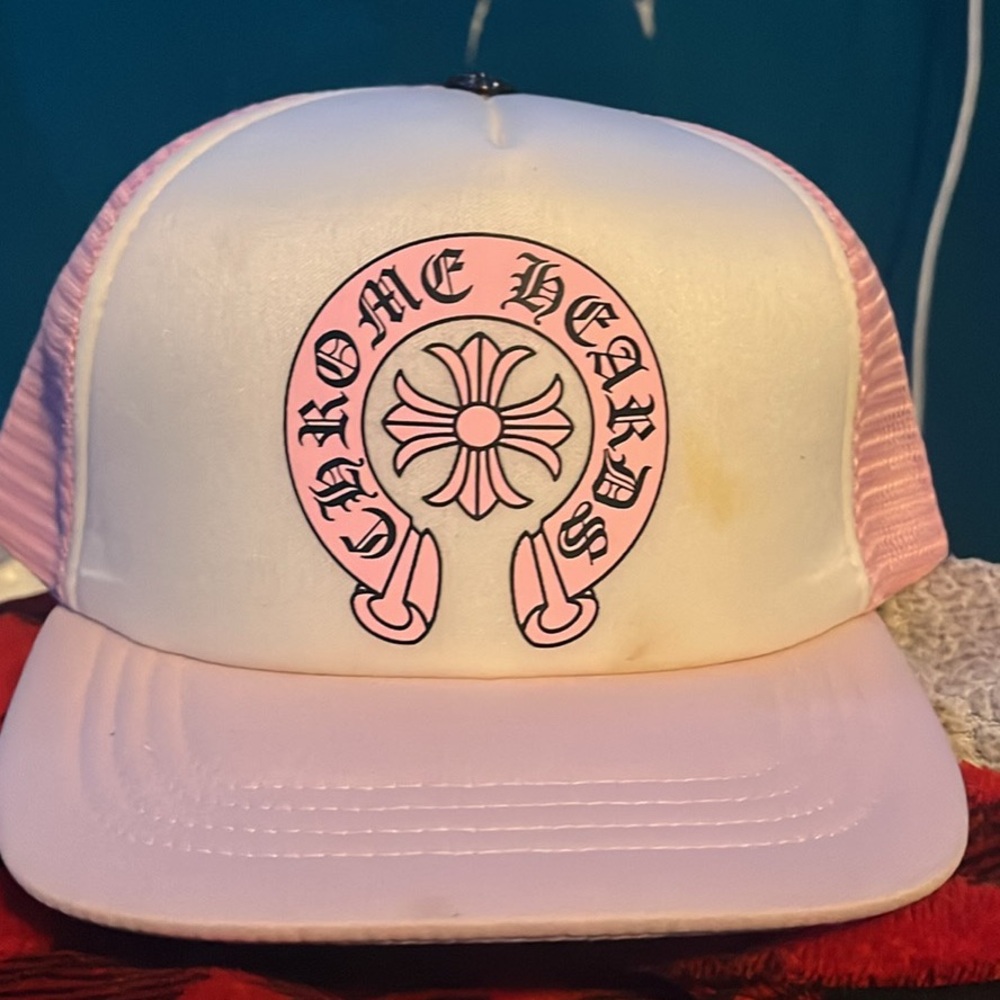 Chrome Hearts Pink and White Cap